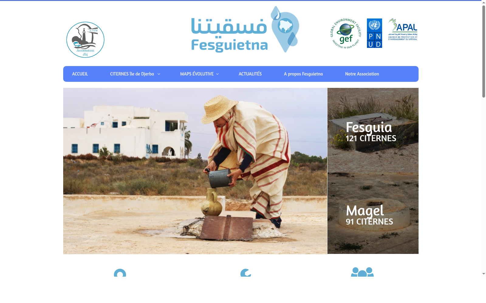 Fesguietna, portail de cartographie des citernes d'eau publiques de l'île de Djerba